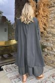 Made in Italy Purdy Pure Cotton Smock Dress Charcoal